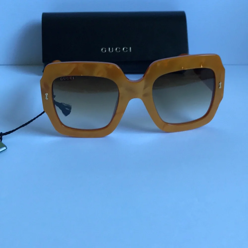 Gucci Women's Oversized Square Sunglasses - Amber - Picture 6 of 16